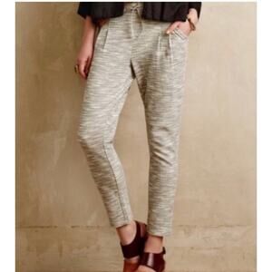 Lilka Pants Womens Small Grey White Breezeway Knit Joggers Anthropologie
